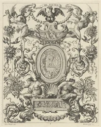 Panneau ornemental surmonté d