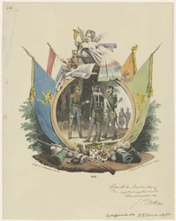 Médaillon avec chasseurs volontaires de l