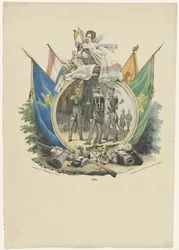 Médaillon avec les Chasseurs Volontaires de l