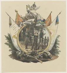 Médaillon avec les Chasseurs Volontaires de l