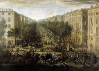 Vue du Cours (de Marseille) pendant la peste de 1720
