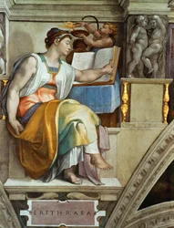 Prophètes et Sibylles : Sibylle Érythréenne, plafond de la chapelle Sixtine au Vatican, 1508-1512