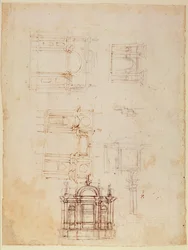 Études pour composition architecturale sous forme d