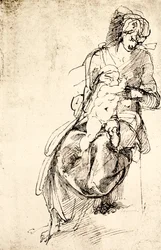 Étude pour la statue de la Madone dans la chapelle des Médicis à Florence