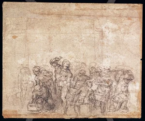 Étude de figures pour une scène narrative (verso)