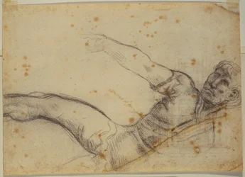 Étude de figure non autographe et inscription