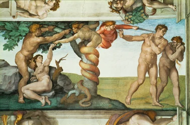 La chapelle Sixtine ; fresques du plafond après restauration (fresque)