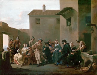 Danse à la Trattoria ... (huile sur toile)