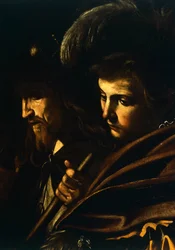 Visages de deux hommes (détail)
