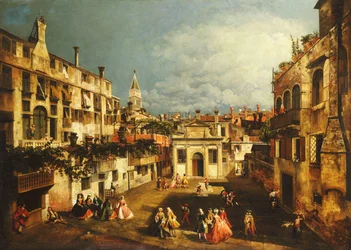 Le Campo San Gallo, Venise, vers 1740