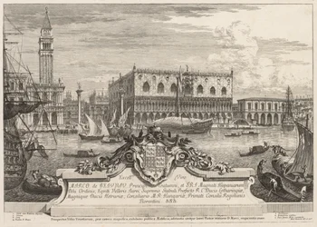 Vues de Venise : La Piazzetta et le Palais des Doges