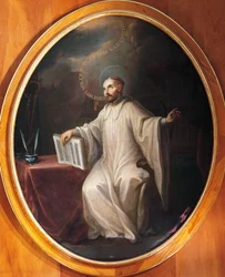 Saint Bernard de Clairvaux, attribué à Miguel Cabrera (1695-1768)