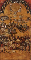 La Conquête du Mexique, Panneau II, vers 1696-1715