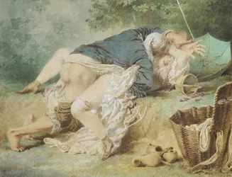 Amants dans un parc, 1865