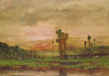 Paysage du Soir avec un Troupeau de Bétail près de Jouy-en-Josas, 1881