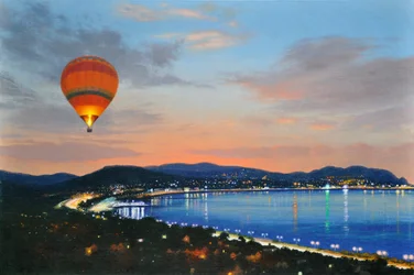 Vol de nuit, 2016 (huile sur lin)