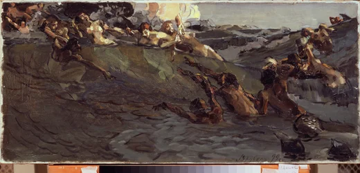 Naiades et tritons jouant