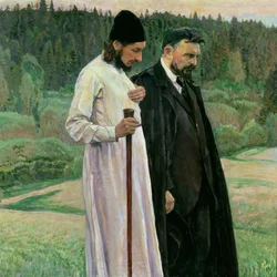 Les philosophes : portrait de Sergueï Nikolaïevitch Boulgakov et Pavel Aleksandrovitch Florenski