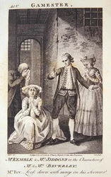 M. Kemble et Mme Siddons dans les rôles de M. et Mme Beverley, frontispice de 