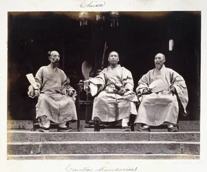 Mandarins de Canton, vers 1860