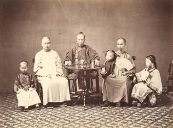 Mandarin avec famille
