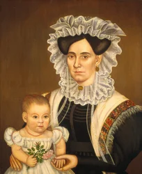 Aphia Salisbury Rich et bébé Edward, vers 1833