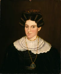 Femme en robe noire, ca. 1835-1840