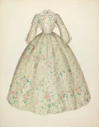 Robe avec col cape
