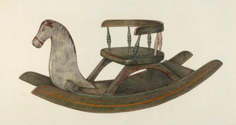 Cheval à bascule, vers 1940