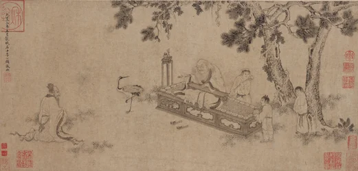 Laozi livrant le Daodejing