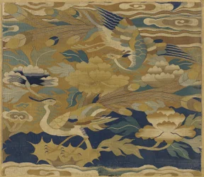 Phénix et pivoines, 14e-15e siècle