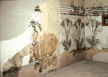 Art minoen : « La Femme aux lys ». Fresque d
