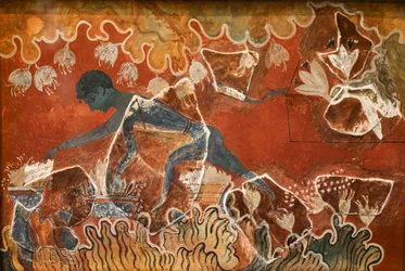 La fresque du « Garçon bleu » ou du « Cueilleur de safran » du palais de Cnossos