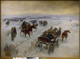 La bataille à Yegorlykskaya (Russie). Épisode de la guerre civile russe (1917-1923), affrontement des cavaleries de l