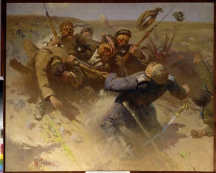 Une contre attaque a Tsaritsin en 1919