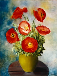 Poppies in a Vase ; Coquelicots dans un Vase
