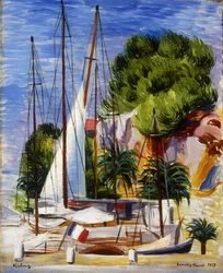 Sailing Boats in the Port of Sanary ; Voiliers dans le Port de Sanary