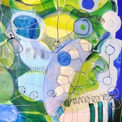 Abstrait vert et bleu dynamique