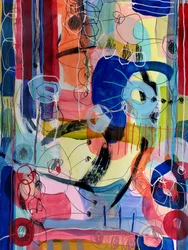 Composition abstraite pleine de vie