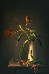 Nature morte aux tulipes mélancoliques