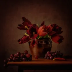 Tulipes et raisins mélancoliques