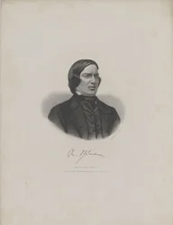 Portrait du compositeur Robert Schumann 1810-1856, vers 1840