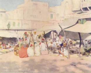 Sur la place du marché, Jeypore, 1905