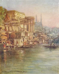 Le front de la rivière, Bénarès, 1905