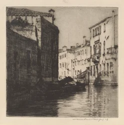 Un canal arrière, Venise (Palais)