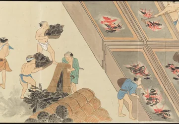 Illustrations de la production du thé Uji