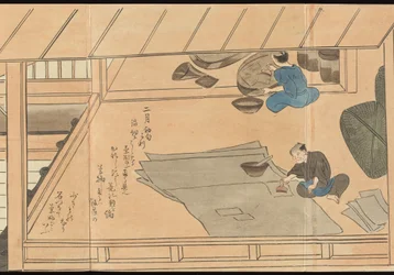 Illustrations de la production du thé Uji