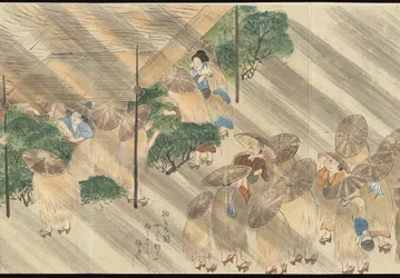 Illustrations de la production du thé Uji