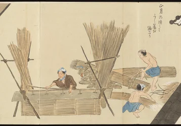 Illustrations de la production du thé Uji