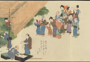Illustrations de la production du thé Uji